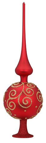 Barocco Red Matt<br>36cm Tree Topper